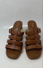 Load image into Gallery viewer, Michael Kors Womens Jagger Brown Open Toe Block Slide Sandals Size 8
