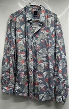 Load image into Gallery viewer, Tonic Water Mens Gray Printed Collared Long Sleeve Dress Shirt Size 3XL
