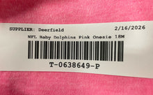 Load image into Gallery viewer, NFL Team Apparel Baby Girls Pink Miami Dolphins Football One Piece Bodysuit 18M
