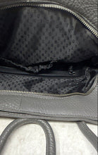 Load image into Gallery viewer, DKNY Womens Gray Pebbled Leather Studded Double Handle Zip Top Charm Tote Bag
