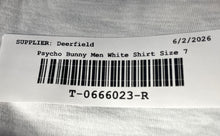 Load image into Gallery viewer, Psycho Bunny Mens White Cotton Spread Collar Long Sleeve Polo Shirt Size 7
