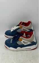 Load image into Gallery viewer, Nike Boys Air Jordan 4 DR6952-400 Blue White Red Lace-Up Sneakers Shoes Sz 5.5Y
