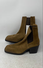 Load image into Gallery viewer, Mango Womens Brown Suede Pull-On Square Toe Ankle Chelsea Boots Size 39
