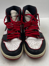 Load image into Gallery viewer, Authentic Nike Mens Jordan 1 Retro High Black White Red Sneaker Shoes 11 Damaged
