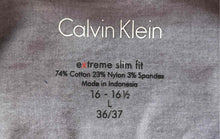 Load image into Gallery viewer, Calvin Klein Mens Purple Long Sleeve Pockets Extreme Slim Fit Dress Shirt Size L
