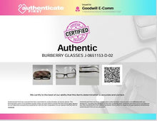 Load image into Gallery viewer, Authentic Burberry Women's Gray Ombre Transparent Glasses With Case
