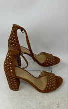 Load image into Gallery viewer, Michael Kors Womens Leela Brown Studded Suede Ankle Strap Sandals Size 9.5M
