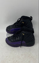 Load image into Gallery viewer, Nike Kids Jordan 12 Retro Black Purple Lace-Up Sneaker Shoes Size 11C
