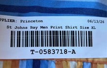 Load image into Gallery viewer, St. John's Bay Mens Multicolor Striped Print Long Sleeve Button-Up Shirt Size XL
