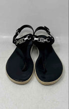 Load image into Gallery viewer, Guess Womens White Black Open Toe Adjustable Strap Thong Sandals Size 8M
