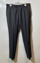 Load image into Gallery viewer, H&amp;M Mens Gray Flat Front Slash Pockets Slim Fit Straight Leg Dress Pants Sz 34R
