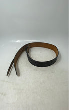 Load image into Gallery viewer, Looper Mens Black Leather Rectangle Pin Buckle Adjustable Western Belt Size 38
