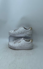 Load image into Gallery viewer, Nine West Womens Grisa White Gold Faux Leather Quilted Sneakers Shoes Size 5.5M
