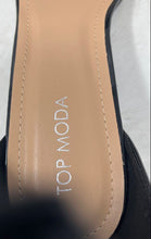 Load image into Gallery viewer, Top Moda Womens Black Open Toe Block Heels Adjustable Ankle Strap Sandals Sz 10
