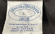 Load image into Gallery viewer, Brooks Brothers Mens Black Short Sleeve Collared Slim Fit Golf Polo Shirt Size L

