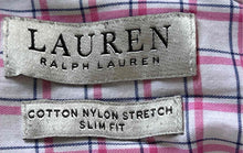 Load image into Gallery viewer, Lauren Ralph Lauren Mens Pink Printed Long Sleeve Slim Fit Dress Shirt Size L
