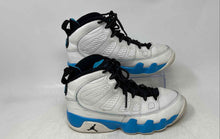 Load image into Gallery viewer, Nike Boys Air Jordan 9 302359-103 White Blue Black Basketball Shoes Size 4Y
