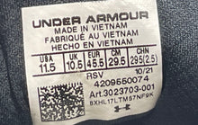 Load image into Gallery viewer, Under Armour Mens Charged Commit TR 3 3023703-001 Black Sneaker Shoes Size 11.5
