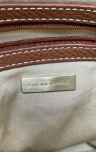 Load image into Gallery viewer, Adrienne Vittadini Womens Brown Leather Inner Pockets Crossbody Handbag
