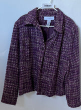 Load image into Gallery viewer, Sag Harbor Womens Purple Long Sleeve Spread Collar Button Front Jacket Size 18
