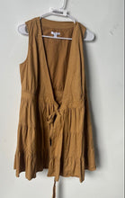 Load image into Gallery viewer, Nine West Womens Brown Sleeveless V-Neck Tiered Wrap Dress Size Medium
