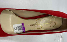 Load image into Gallery viewer, Jessica Simpson Womens Parisah Red Almond Toe Slip-On Stiletto Pump Heels 5.5M
