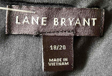 Load image into Gallery viewer, Lane Bryant Womens Silver Black V-Neck Handkerchief Hem A-Line Dress Size 18/20
