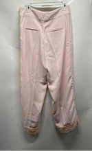 Load image into Gallery viewer, H&amp;M Womens Pink Flat Front Lace Trim Straight Leg Ankle Pants Size 8
