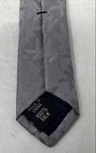 Load image into Gallery viewer, Michael Kors Mens Gray Signature Print Silk Adjustable Long Formal Designer Tie
