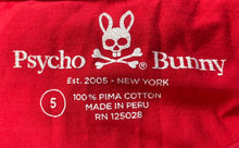 Load image into Gallery viewer, Psycho Bunny Mens Red Short Sleeve Pullover Bicknell Graphic T-Shirt Size 5
