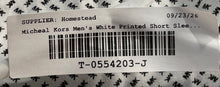Load image into Gallery viewer, Michael Kors Mens White Monogram Printed Short Sleeve Polo Shirt Size Large
