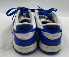 Load image into Gallery viewer, Authentic Nike Boys Dunk Low White Black Blue Leather Sneakers Shoes Size 5.5Y
