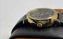 Load image into Gallery viewer, Authentic Marc Jacobs Women's Black &amp; Gold-Tone Leather Strap Watch
