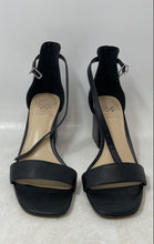Load image into Gallery viewer, Vince Camuto Womens Margry Black Leather Block Heel Ankle Strap Sandals Sz 6.5M
