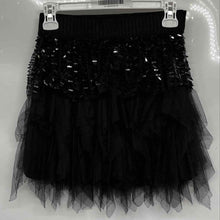 Load image into Gallery viewer, Guess Girls Black Sequin Elastic Waist Knee Length Pull-On Tutu Skirt Size L 14
