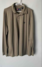 Load image into Gallery viewer, Chaps Mens Green Embroidered Logo Spread Collar Long Sleeve Polo Shirt Size L
