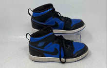 Load image into Gallery viewer, Nike Kids Air Jordan 1 Mid Black Blue Mid Top Lace-Up Sneaker Shoes Size 3Y
