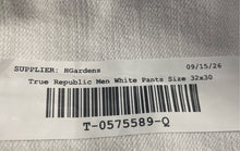 Load image into Gallery viewer, True Republic Mens White Cotton Stretch Straight Leg Jeans Pants Size 32x30
