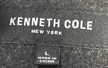 Load image into Gallery viewer, Kenneth Cole Mens Black Long Sleeve Collared Double-Breasted Pea Coat Size Large
