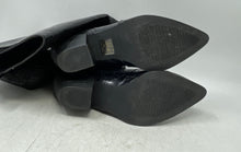 Load image into Gallery viewer, Unbranded Womens Black Croc Embossed Faux Leather Pull-On Knee High Boots Size 9
