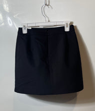 Load image into Gallery viewer, Express Womens Black Back Zip High Waisted Flat Front Stretch Mini Skirt Size 4
