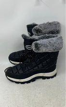 Load image into Gallery viewer, Hicooer Womens Black Quilted Round Toe Lace-Up Snow Boots Size 37
