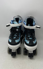 Load image into Gallery viewer, Papaison Kids Blue Black Ratchet Buckle Ankle Roller Skates Size 3Y-6Y
