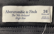 Load image into Gallery viewer, Abercrombie &amp; Fitch Womens Black Leather The '90s Relaxed Trouser Pants Size 36
