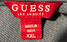 Load image into Gallery viewer, Guess Mens Blue Pockets Drawstring Sleeveless Pullover Hoodie Size XXL
