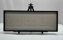 Load image into Gallery viewer, Ikea Olunda Pablo Picasso Framed Set Of Five Animal Prints Wall Decor Art
