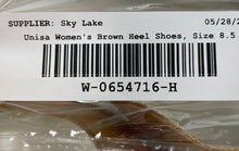 Load image into Gallery viewer, Unisa Womens Brown Square Toe Block Slingback Heels Size 8.5B
