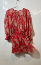 Load image into Gallery viewer, Zara Womens Multicolor Paisley Print Long Sleeve Fit &amp; Flare Dress Size M
