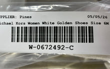 Load image into Gallery viewer, Michael Kors Womens Colby White Golden Lace-Up Sneaker Shoes Size 6M
