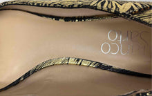 Load image into Gallery viewer, Franco Sarto Womens Sukie Gold Black Slip-On Ballet Flats Size 6M
